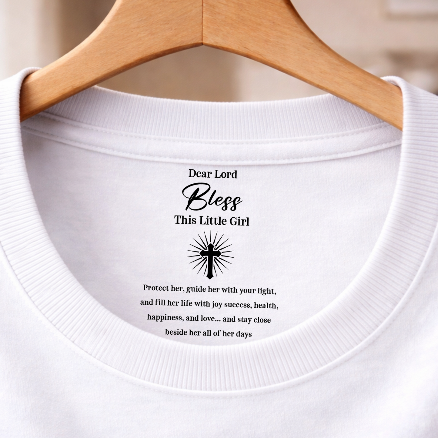 Custom Inside Neck Print Christian Shirt, Personalized Faith Gift For Family, Hidden Message Shirt 684672
