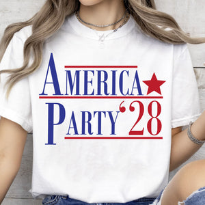 America Party 2028 Shirt | Elon Musk New Anti Trump Anti MAGA Anti Democrat Shirt | Political Funny Satire USA T-Shirt 682584