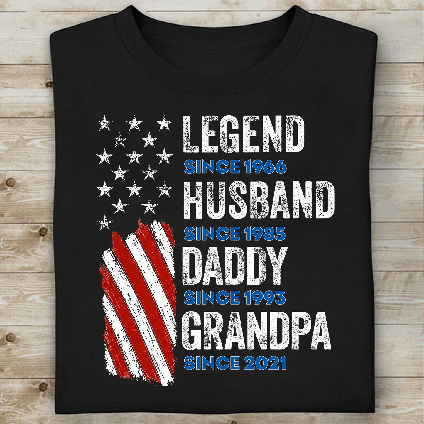 Custom Name Papa-Dad-Husband-Legend Dark Shirt, Personalized Tee Gift For Dad, Father’s Day Gift 685008