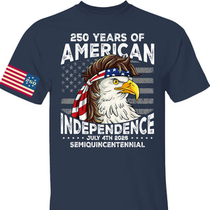 250 Years Of American Flag Shirt | Happy 250th Birthday USA | Patriotic 4th Of July Tee | America 250th Anniversary | Independence Day Front & Sleeve Right Print Shirt 682581