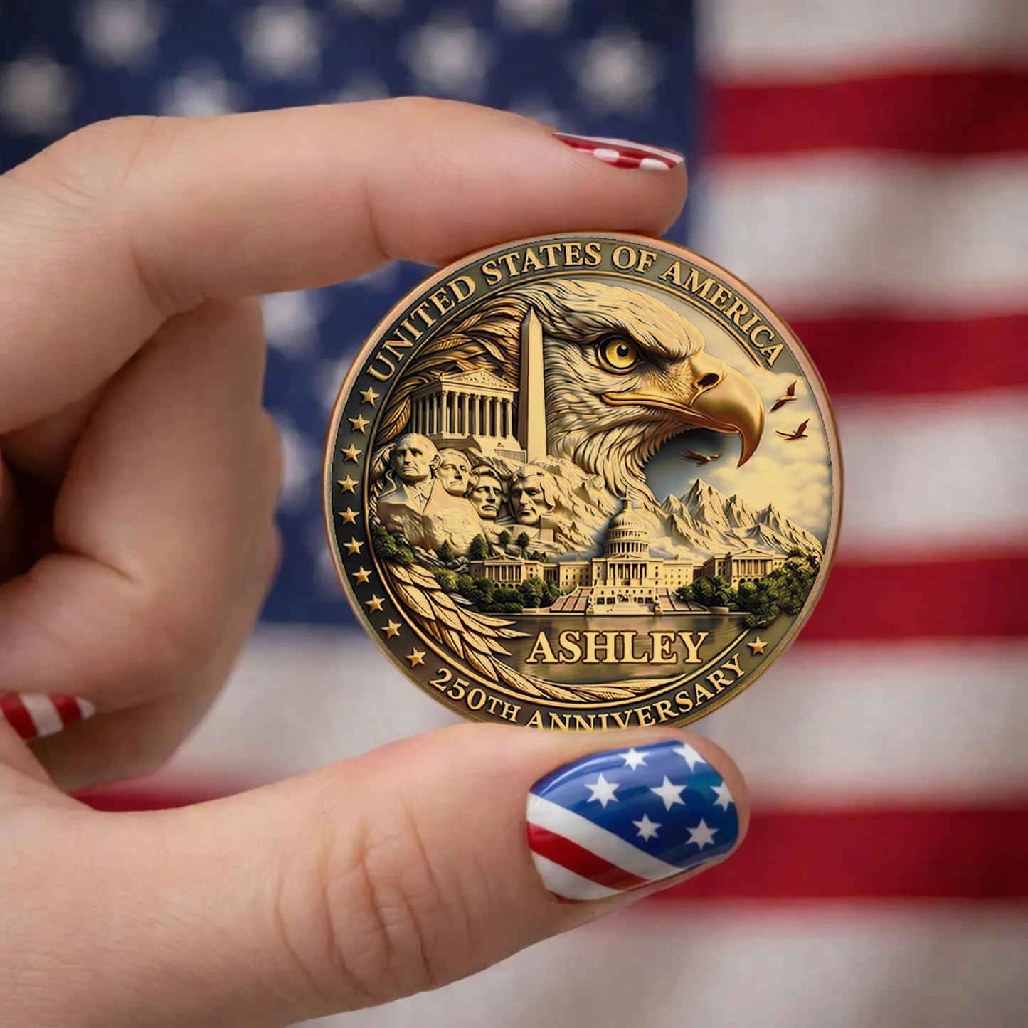 USA 250 Years Anniversary Commemorative Coin | Patriotic Celebration 4th Of July Coin 684692