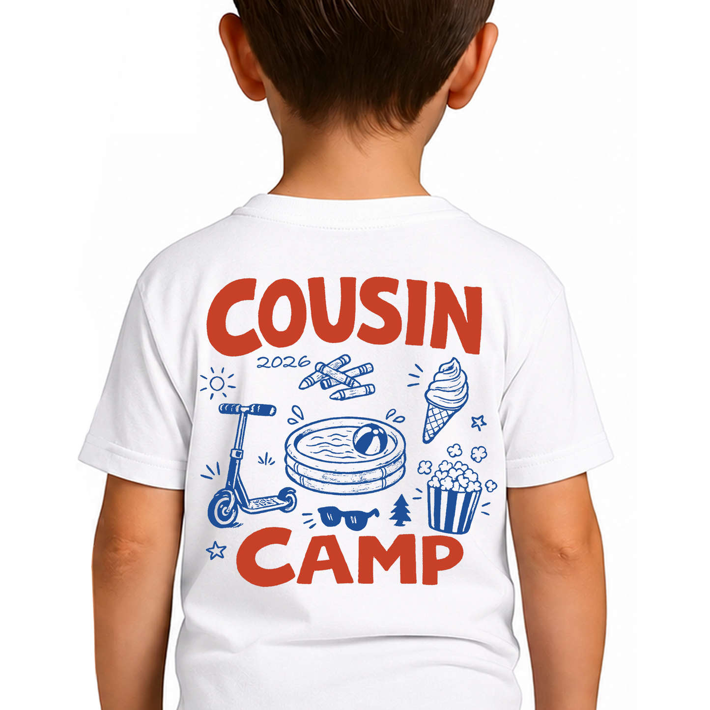 Custom Cousin Camp Pocket & Back Kids Shirt, Personalized Family Reunion Summer Camp Tee, Matching Cousin Kids Shirt 685778