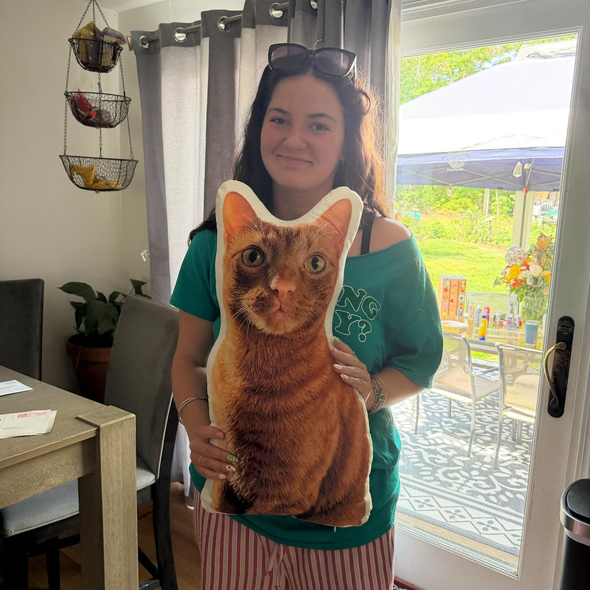 Custom Photo Cat Shaped Pillow | Personalized Cat Portrait Pillow | Memorial Gift For Cat Lovers 685705