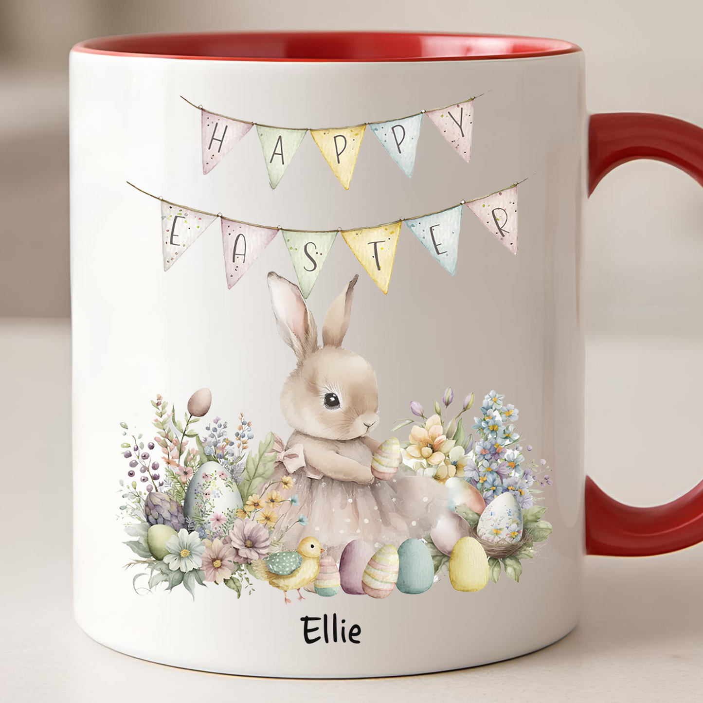 Custom Name Easter Bunny Enamel Mug | Personalized Gift For Easter 684404