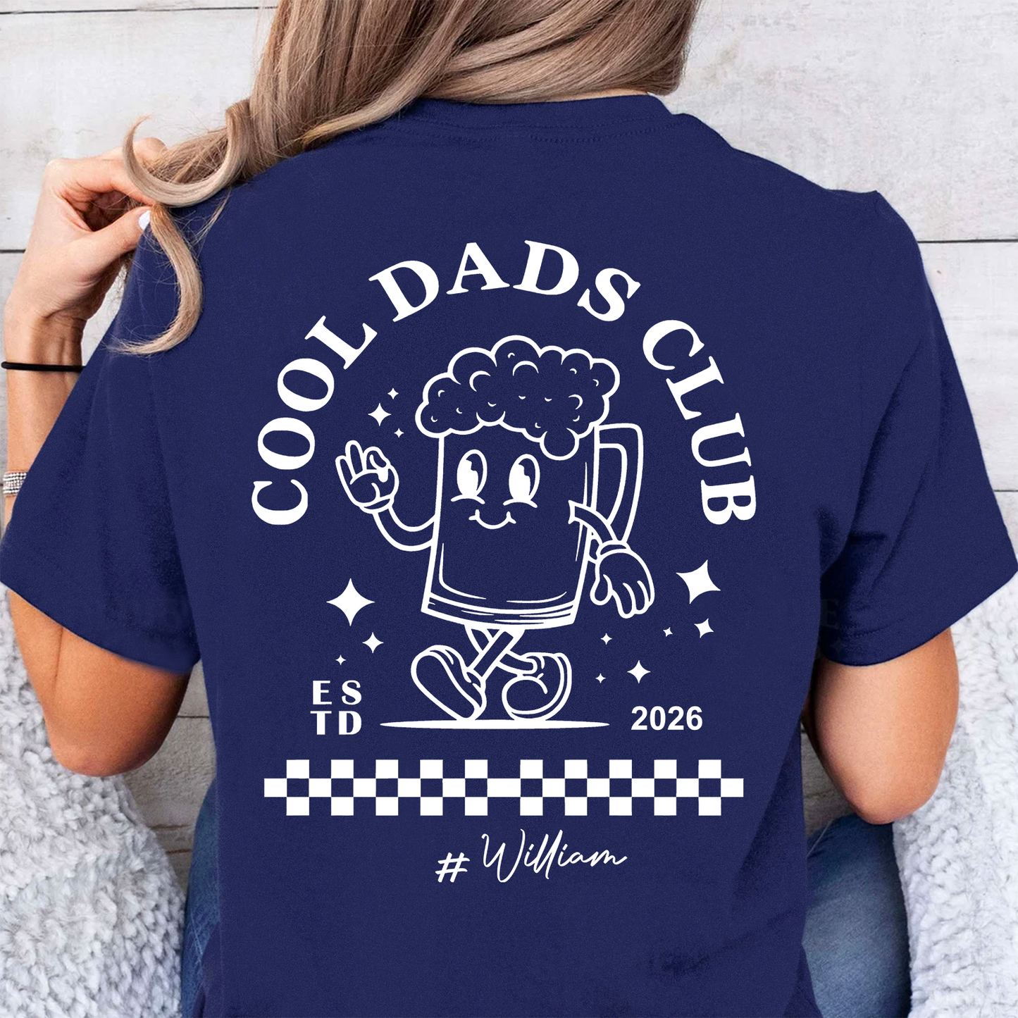 Personalized Cool Dads Club Backside Shirt, Custom Name Dark Tee, T-Shirt Gift For Father's Day 684871