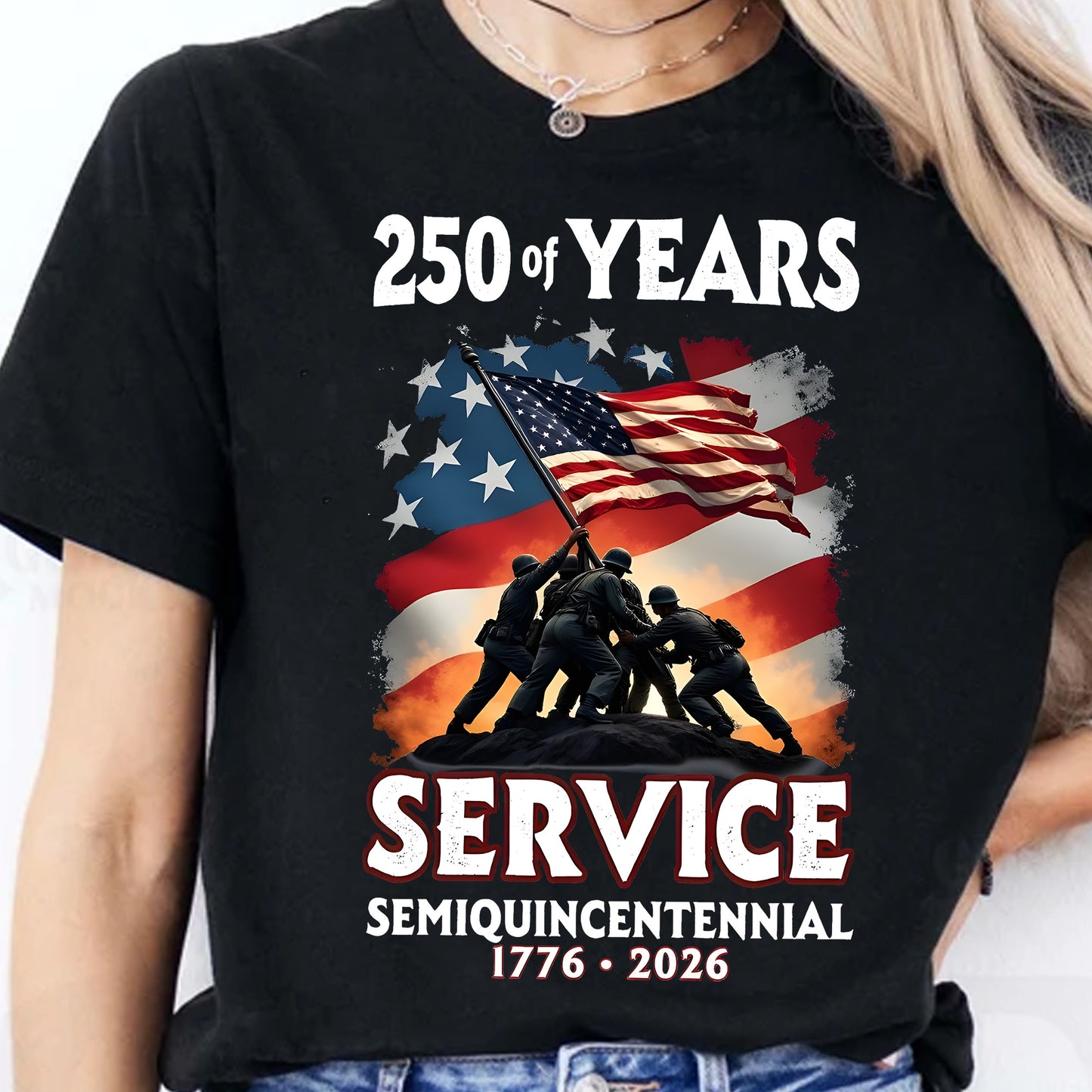 250 Years Of Service Semiquincentennial Shirt | Happy 250th Birthday USA | Patriotic 4th Of July Tee | America 250th Anniversary 682491
