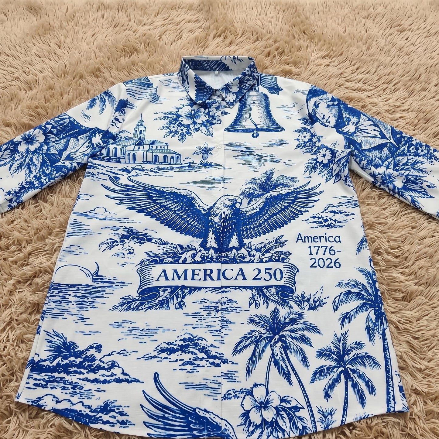 USA 250th Anniversary Blouse Shirt, Eagle And Liberty Bell Tee, Patriotic 4th Of July Shirt 685255