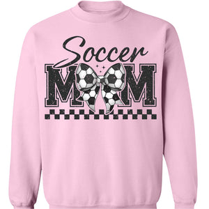 Retro Coquette Soccer Mom Sweatshirt – Game Day Mother's Day Gift For Sporty Mom, Stylish Game Day Apparel 682149