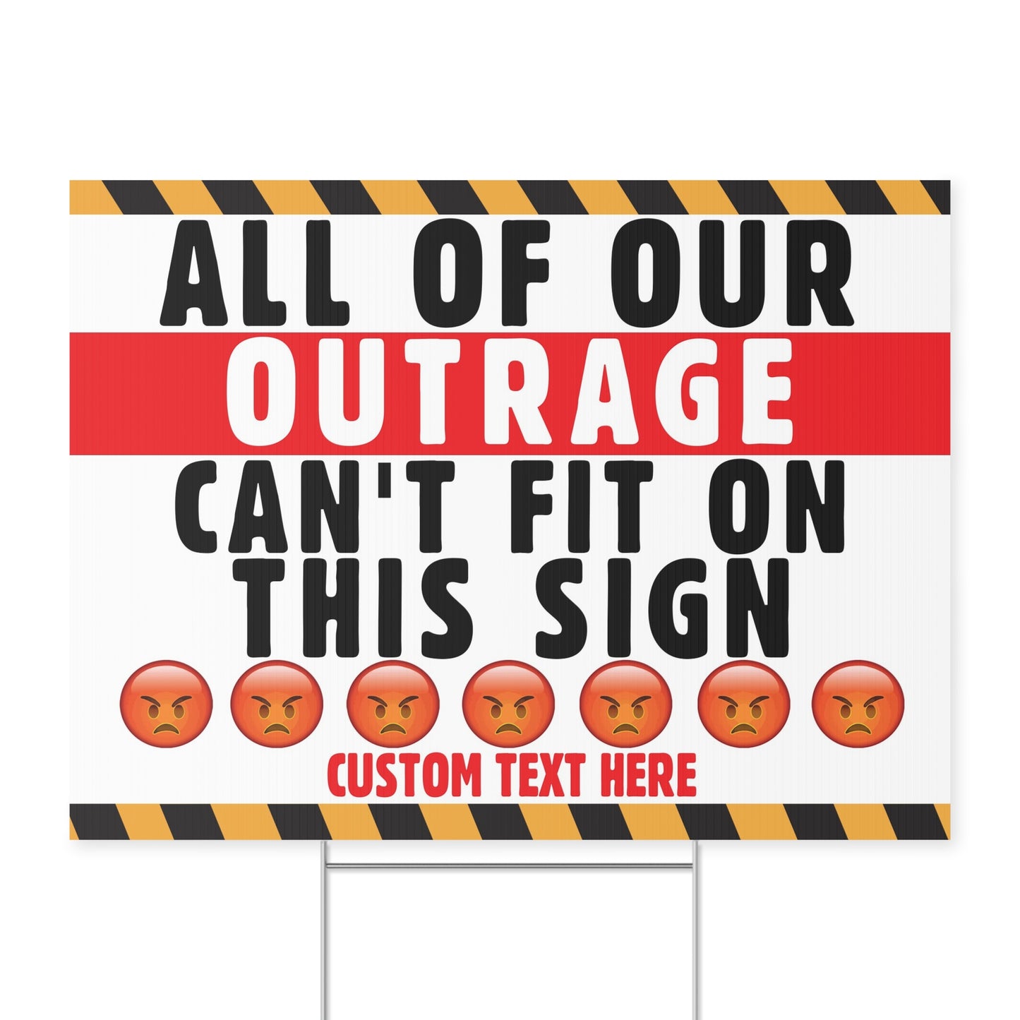 All Our Outrage Can't Fit On This Sign – Personalized 8647 Anti Trump Yard Sign, Custom Protest Display 682196