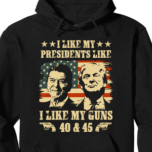 I Like My President I Like My Guns | Trump 2024 Shirt | Political Shirt | Trump Supporters Shirt Dark T1199 - GOP