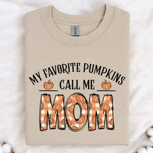 My Favorite Pumpkins Call Me Mom, Fall Vibes Shirt, Gift For Mom, Halloween Shirt, Halloween Sweatshirt T1335