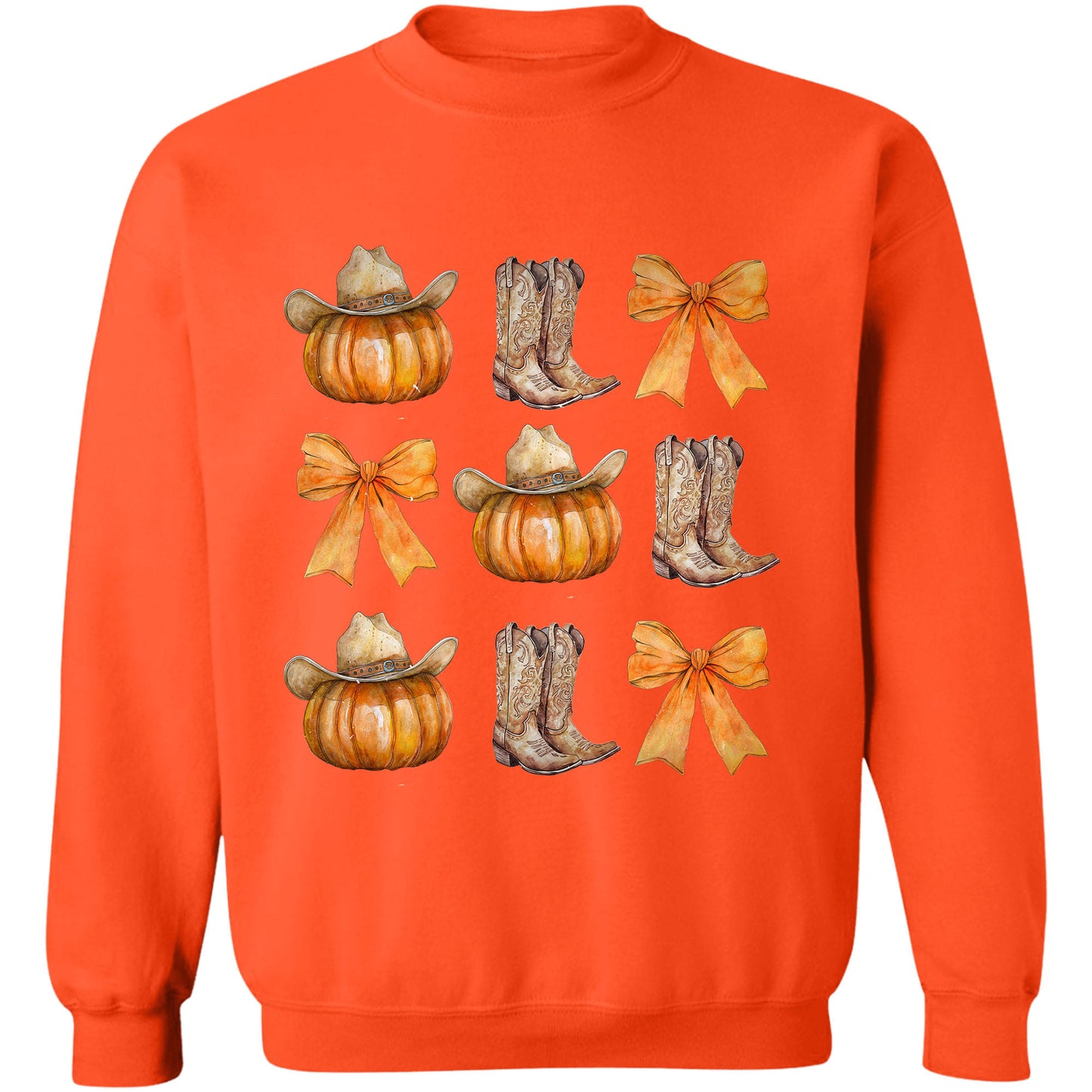 Western Fall Pumpkin Bowtie Shirt, Fall Season Shirt, Fall Autumn Shirt, Halloween Shirt, Halloween Sweatshirt T1340