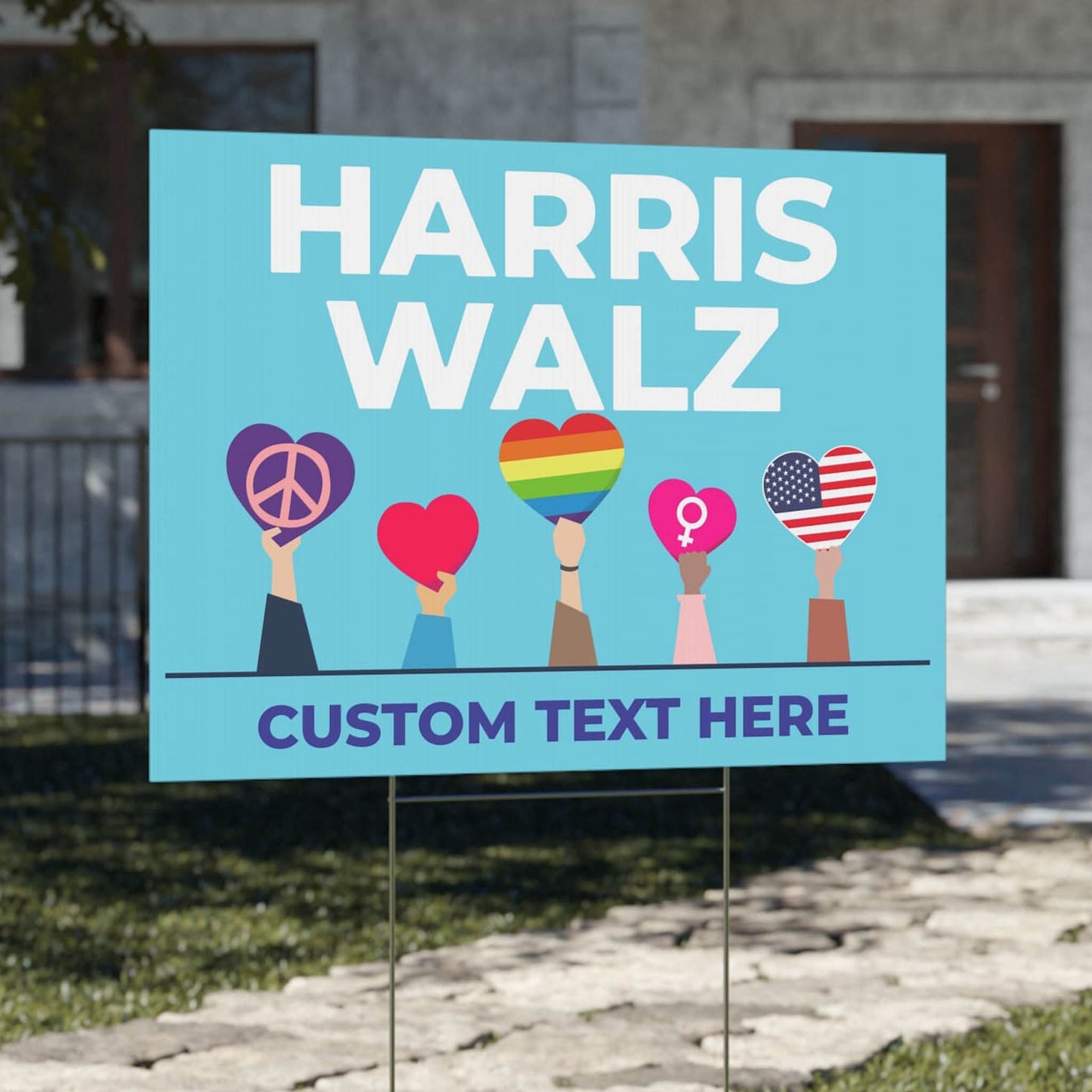 Harris Walz Custom Yard Sign | Tim Walz 2024 | Kamala Harris 2024 Yard Sign | Democrat Yard Sign T1365 - KH2