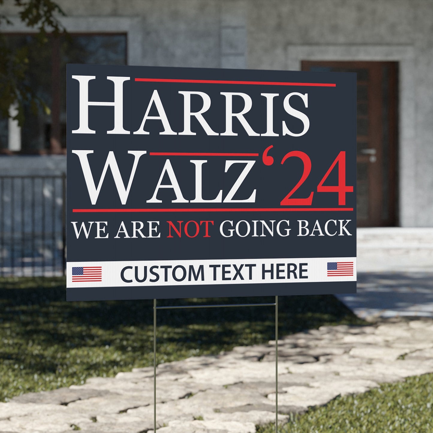 Harris Walz We Are Not Going Back Yard Sign | Kamala Harris 2024 Yard Sign | Democrat Yard Sign T1429 - KH2