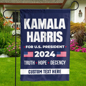 Kamala Harris Truth Hope Decency Flag | Kamala Harris 2024 Flag | Democrat Garden Flag House Flag T1447 - KH2