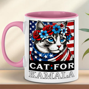 Cats For Kamala Mug | Kamala Harris 2024 President Mug | Democrat White Mug T1478 - KH2