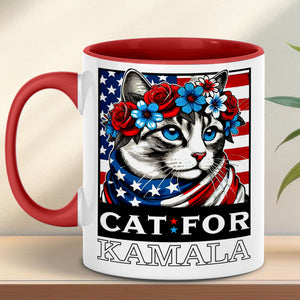 Cats For Kamala Mug | Kamala Harris 2024 President Mug | Democrat White Mug T1478 - KH2