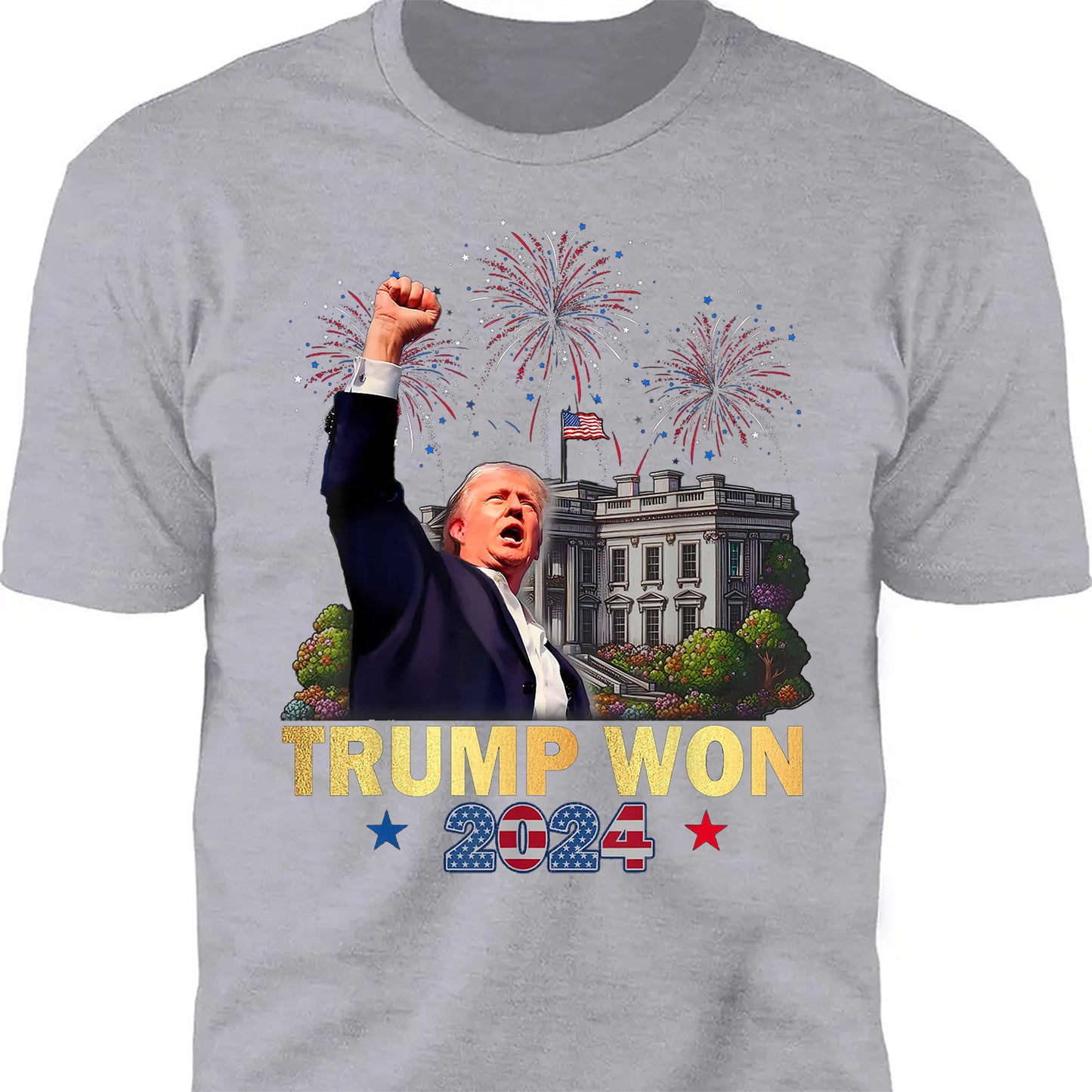 Trump Won, Trump Victory Shirt, Donald Trump US President 47th Shirt Dark T1708 - GOP