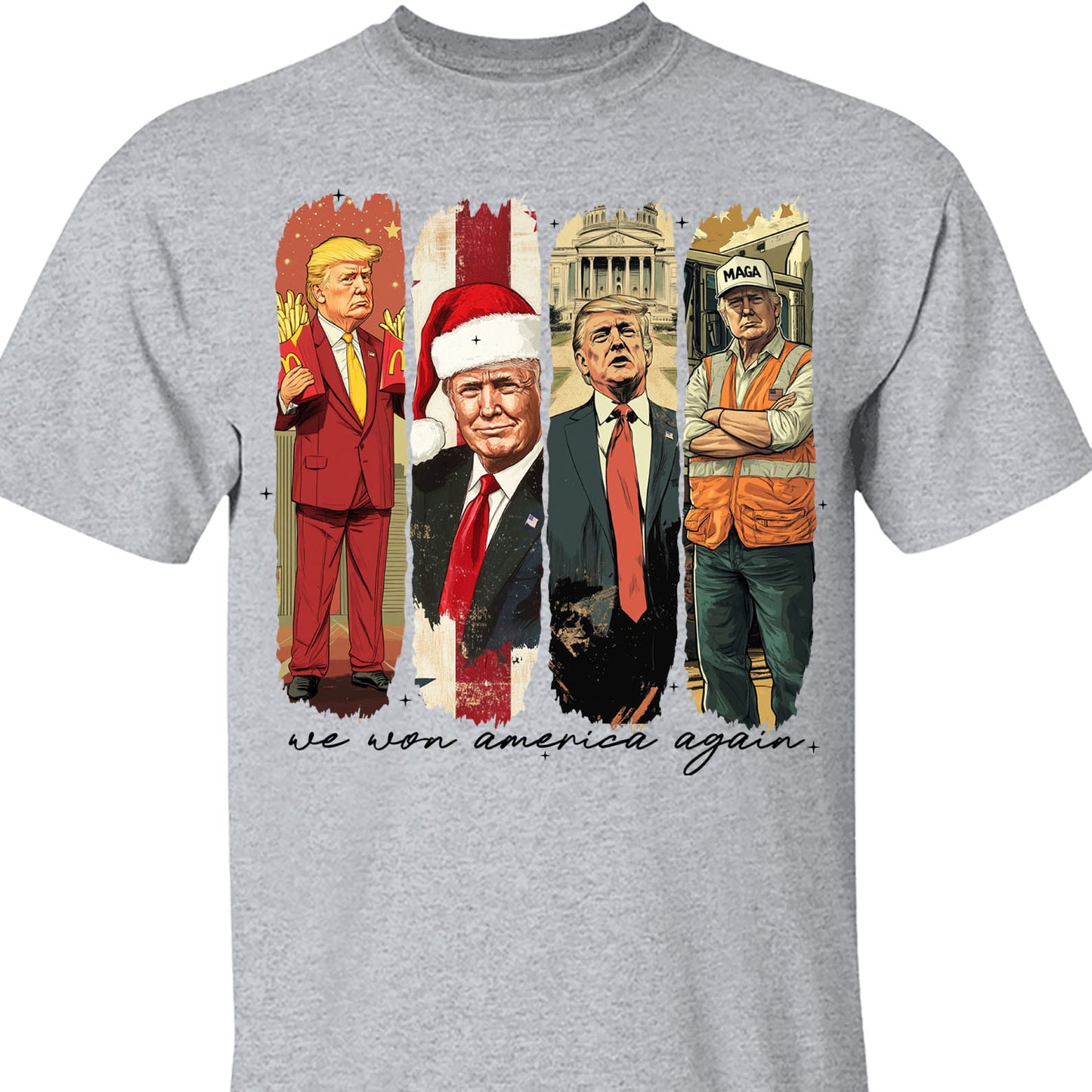 We Won America Again, Mac Daddy, MAGA Trump, Trump Won 47th President Sweatshirt Bright T1746 - GOP