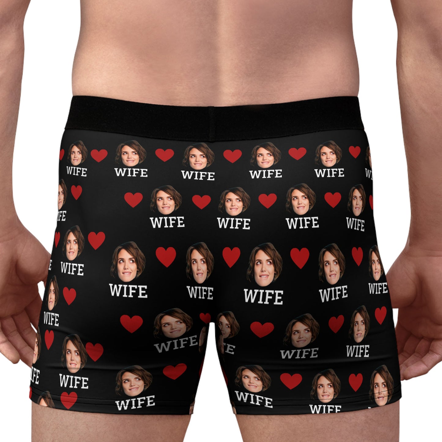 Custom Photo I Love My | Live Preview Custom Face Photo Boxer Briefs | Funny Personalized Gift Ideas for Husband, Boyfriend, Valentines Day 681863