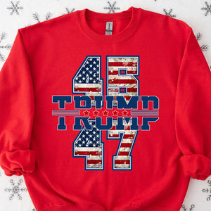 Trump 45 47 Shirt, Donald Trump President Shirt, Trump Patriotic Sweatshirt 681901 - GOP