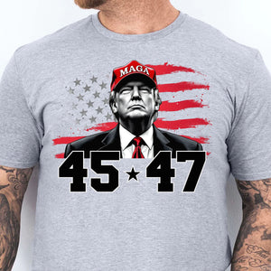 Trump MAGA 45 47 Shirt, President 47th Trump, Trump Patriotic Shirt, Republican Shirt Bright 681981 - GOP