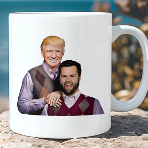 Trump Vance Brothers Mug, Funny Parody Trump J.D.Vance Bros Mug, Trump 47th President White Mug Accent Mug 682006 - GOP