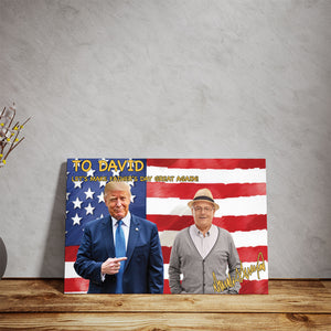My Mom With Donald Trump Custom Photo Canvas, Personalize Custom Photo with Trump, Donald Trump President, Gift For Mom, Gift For Wife 682049 - GOP