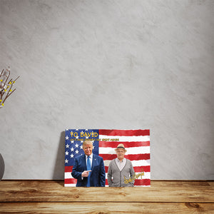 My Mom With Donald Trump Custom Photo Canvas, Personalize Custom Photo with Trump, Donald Trump President, Gift For Mom, Gift For Wife 682049 - GOP