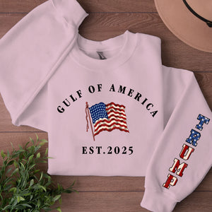 Trump Gulf of America Shirt, Donald Trump MAGA Sleeve Print Sweatshirt, Republican Gift 682079 - GOP