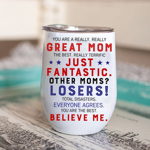 The Best Mom Ever Custom Name and Photo Tumbler, Personalized Custom 12oz Wine Tumbler, Gift For Mom, Gift For Wife 682081 - GOP