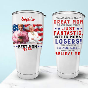 Best Mom Ever Custom Photo and Name Curved Tumbler, Personalized Custom Tumbler 30oz, Mother's Day Gift For Mom, Gift For Wife 682081 - GOP