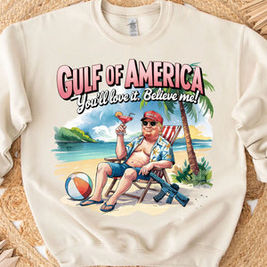 Trump Gulf of America, Humorous Trump Sweatshirt, Funny Trump President Bright Shirt 682086 - GOP