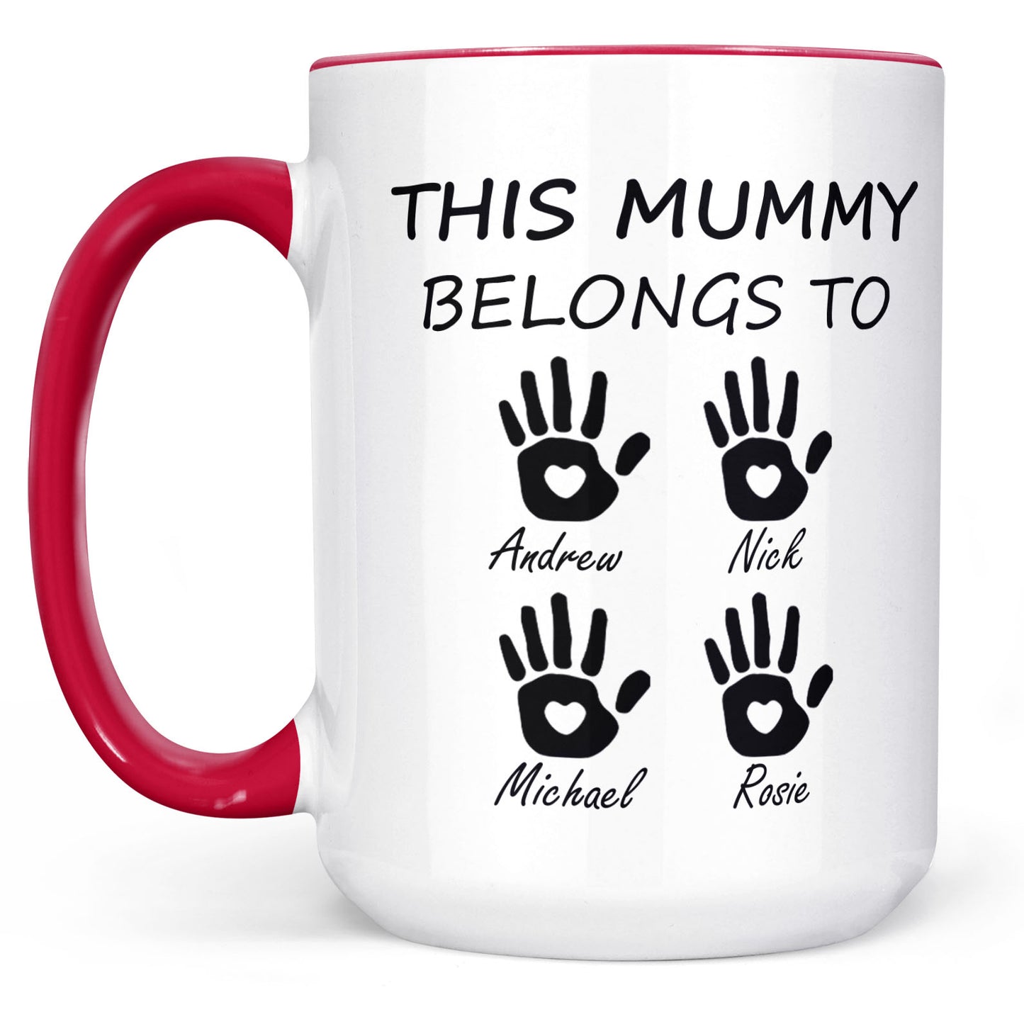 This Mummy Belongs To Mug, Personalized Custom Name White Mug Accent Mug, Gift for Mom, Gift for Wife 682100