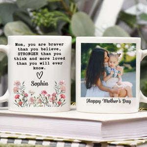 Mom Present Custom Mug, Personalized Custom Name and Photo White Mug Accent Mug, Mother's Day Gift, Gift for Mom, Gift for Wife 682115