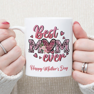 Best Mom Ever Custom Mug, Personalized Custom White Mug Accent Mug, Mother's Day Gift, Gift for Mom, Gift for Wife 682135
