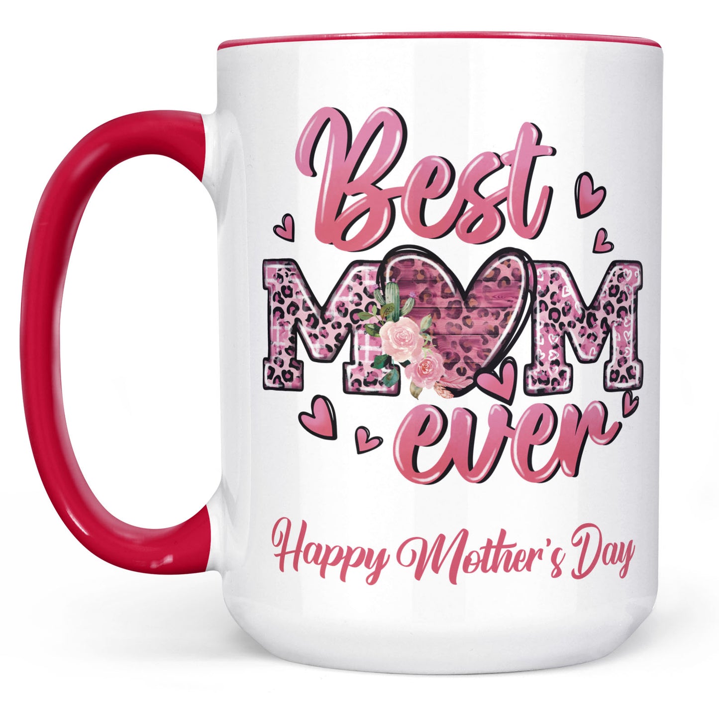 Best Mom Ever Custom Mug, Personalized Custom White Mug Accent Mug, Mother's Day Gift, Gift for Mom, Gift for Wife 682135