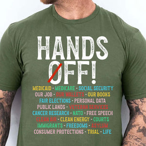Hands Off Protest Shirt, Political Activism Tee, Politic Environmental Rights, 8647 Anti Trump Dark Shirt 682167