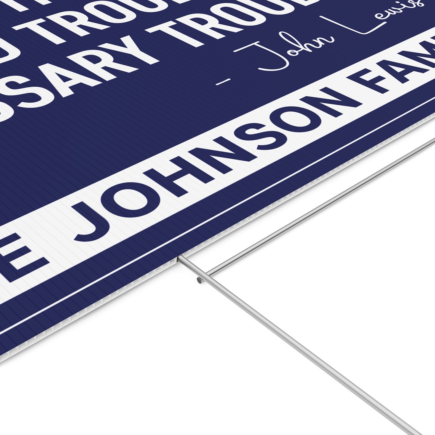 Get in Trouble Necessary Trouble Sign, Personalized Political Protest Sign, 8647 Anti Trump, Civil Rights Icon Protest Yard Sign 682182