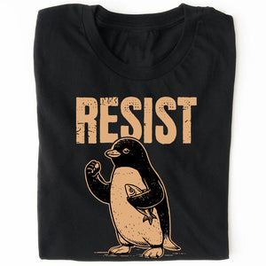 Resist Penguin Activism Shirt, 8647 Anti Trump Protest Tee, Political Protest Dark Shirt 682187