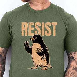 Resist Penguin Activism Shirt, 8647 Anti Trump Protest Tee, Political Protest Dark Shirt 682187