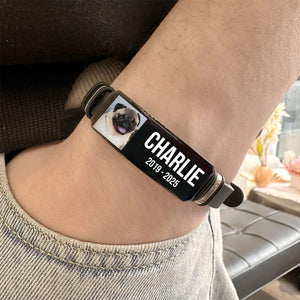 In Loving Memory Bracelet | Personalized Custom Dog Photo and Name Bracelet | Dog Lover Unisex Print Bracelet 682240