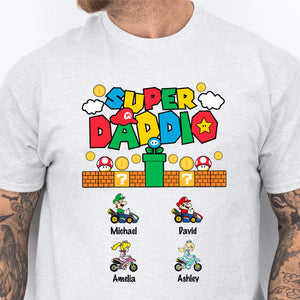 Custom Super Daddio Shirt, Personalized Custom Funny Tee Shirt, Father's Day Bright Shirt, Gift for Dad, Gift for Husband 682248