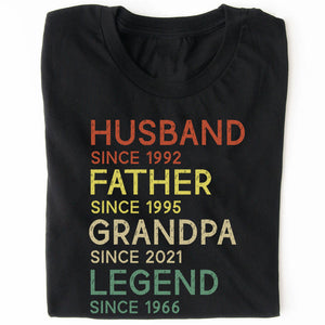 Custom Title and Date Shirt, Personalized Custom Text T-shirt, Funny Shirt Gift for Father's Day, Gift for Dad, Gift for Husband 682253