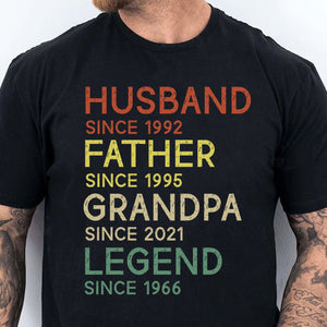 Custom Title and Date Shirt, Personalized Custom Text T-shirt, Funny Shirt Gift for Father's Day, Gift for Dad, Gift for Husband 682253