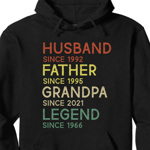 Custom Title and Date Shirt, Personalized Custom Text T-shirt, Funny Shirt Gift for Father's Day, Gift for Dad, Gift for Husband 682253