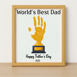 Personalized DIY Handprint Art Frame for Dad, Father's Day Printable Frame, Special Gift for Dad, Gift for Husband 682266