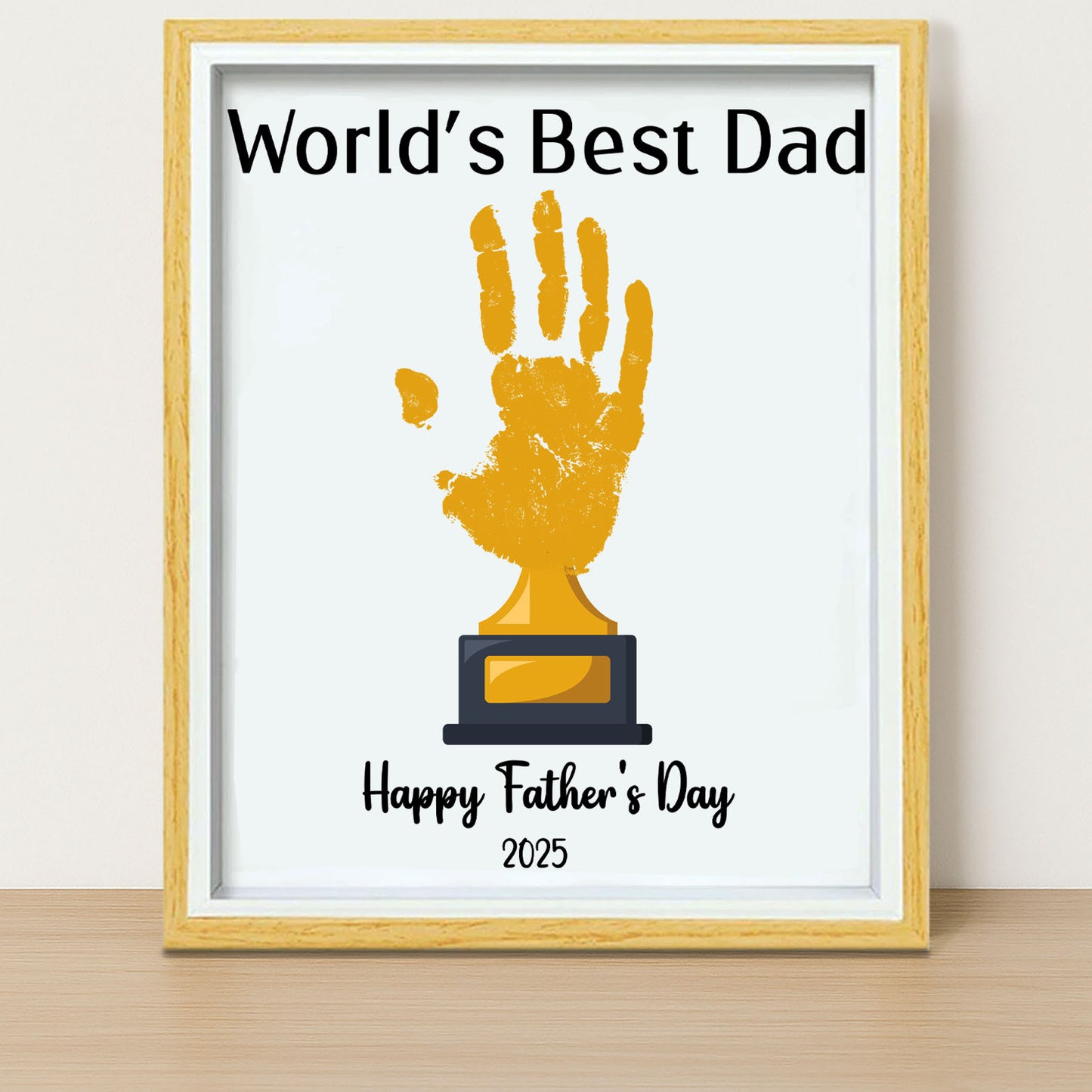 Personalized DIY Handprint Art Frame for Dad, Father's Day Printable Frame, Special Gift for Dad, Gift for Husband 682266
