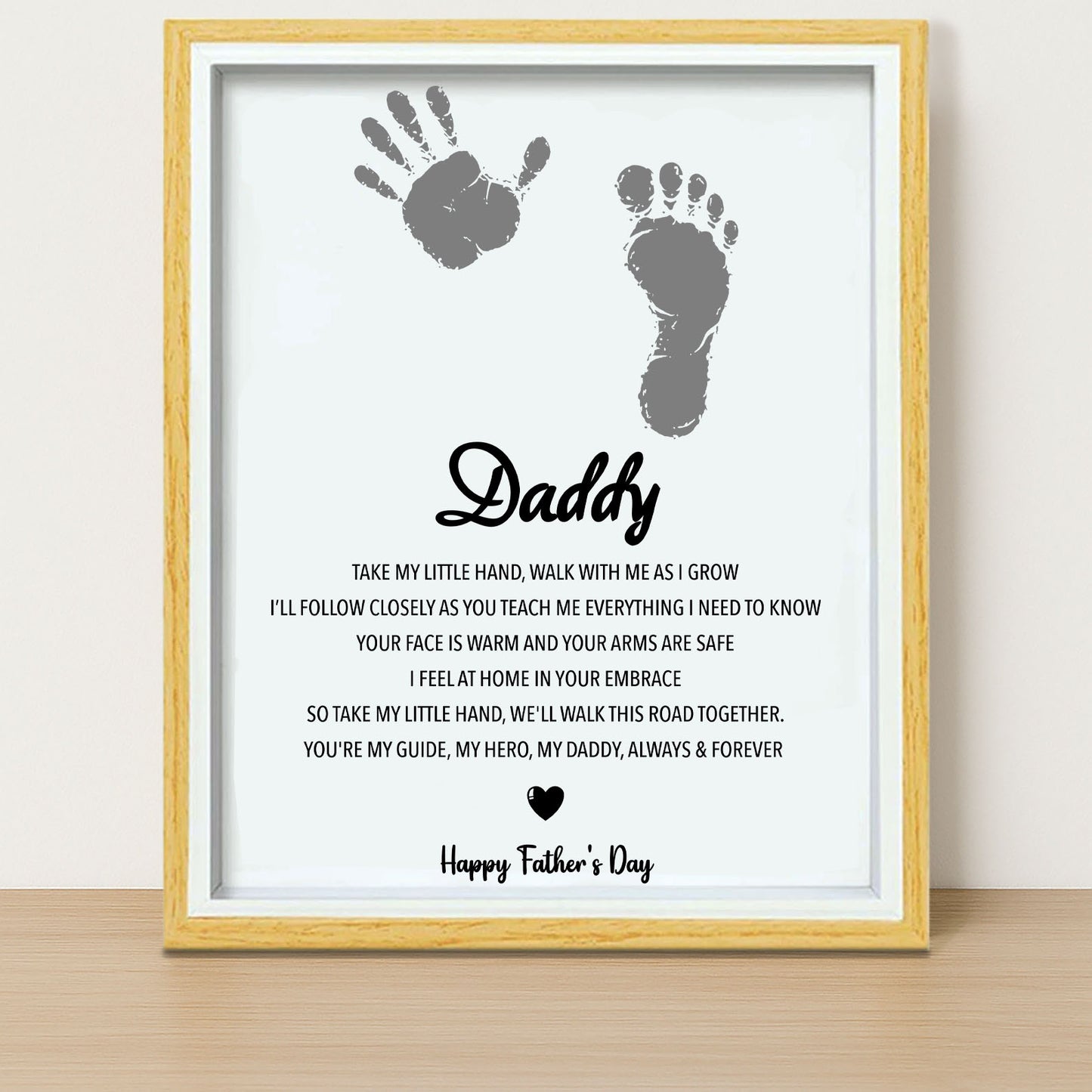 Personalized DIY Poem Frame for Dad, Father's Day Handprint Footprint Frame, Special Gift for Dad, Gift for Husband 682269