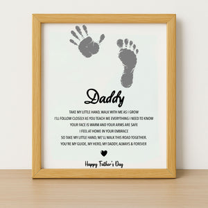 Personalized DIY Poem Frame for Dad, Father's Day Handprint Footprint Frame, Special Gift for Dad, Gift for Husband 682269
